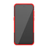 For Alcatel 3L (2020) Tire Texture Shockproof TPU + PC Protective Case with Holder(Red)