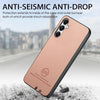 For Samsung Galaxy A35 5G Twill Fabric Leather Skin Back Phone Case(Pink)
