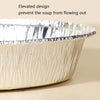 50 PCS / Set Thickened Circular Baking Tray Grilled Meat Paper, Specification: 8 inch(Silver White)
