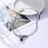 N2211-6 Green Crystal Hip-Hop Flat Snake Chain Dual-Layer Snake Bone Chain