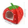 Foldable Strawberry Pet House/Nest, Red, Small