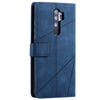 For Xiaomi Redmi Note 8 Pro Skin Feel Splicing Horizontal Flip Leather Case with Holder & Card Slots & Wallet & Photo Frame(Blue)