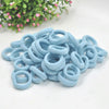 20pcs / Pack Girls Kids Rubber Bands Ponytail Holder Elastic Hair Bands(Sky Blue)