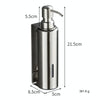 Hotel Stainless Steel Soap Dispenser Home Wall Mounted No Punch Press To Soap Bottle, Style: Round 1 Barrel