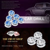 6 in 1 Car Diamond Sticker Set Personality Crystal Decoration (Blue)