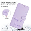 For Samsung Galaxy A26 5G Smile Embossing RFID Leather Phone Case(Light Purple)