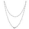 Mask Anti-Lost Lanyard Pearl Sweater Chain Multi-Purpose Mask Lanyard Glasses Chain(Silver)