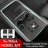 For Tesla Model 3 / Y Carbon Fiber Center Panel Protective Film Anti-Scratch Car Interior(Light)