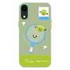 For iPhone XR Skin Feeling Jelly TPU Hybrid PC Phone Case(Play Tennis Green)