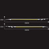 2 PCS/Set D-934 Waistline Pattern Car Modified Decorative Sticker(White Yellow)