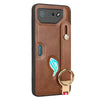 For Asus ROG Phone 7 / ROG7 Wristband Leather Back Phone Case(Brown)