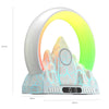 Flame Mountain Ambient Light Wireless Charger Smart Alarm Clock Bluetooth Speaker with Wake-up Function(Black)