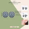 S925 Sterling Silver Wave Pattern Earrings Inlaid Blue Crystal Earrings