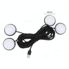 Car 4 in 1 USB RGB Foot LED Atmosphere Light (Pink Light)