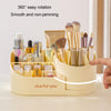Rotating Skincare Cosmetic Storage Case Compartment Desktop Lipstick Makeup Brush Bucket, Color: Pink