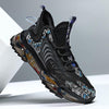 1927A Summer Hollow Flying Knit Breathable Sports Shoes Men Casual Shoes, Size: 43(Black)