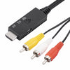 AV to HDMI 1080P HD Converter, Length: 1m(Black)