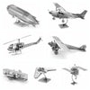 3 PCS 3D Metal Assembly Model DIY Puzzle, Style: Wright Brothers Aircraft