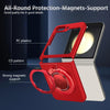 For Samsung Galaxy Z Flip5 360 Rotation Ring Holder MagSafe Shockproof PC Phone Case(Red)