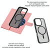 For iPhone 13 Pro ViLi GBS Series MagSafe Magnetic RFID Leather Flip Phone Case(Pink)