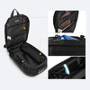 Ozuko 9321 Outdoor Anti-Theft Oxford Cloth Men Chest Bag Waterproof Messenger Bag with External USB Charging Port(Brown)