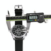 CAGARNY 6839 Irregular Large Dial Leather Band Quartz Sports Watch For Men(Silver Black + Black)