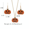 2 Sets Halloween Ghost Pumpkin Pendant Necklace Ears Personality Jewelry(Earrings+Necklace)