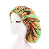 TJM-434 Printed Double-Layer Night Hat With Satin Lining Elastic Wide Brim Headscarf Hat, Size: One Size Adjustable(Green)