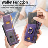 For Samsung Galaxy A22 5G Retro Splitable Magnetic Stand Card Bag Leather Phone Case(Purple)