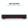 X6 96W 2.4A 8 USB Ports Smart Charger with Detachable Bezel, UK Plug(Black)
