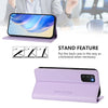 For Samsung Galaxy A03s 164mm RC01 Dual-Folded Magnetic Suction RFID Leather Phone Case(Light Purple)