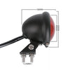 Speedpark 12V Motorcycle Modified Tail Light Brake Light for Harley(Silver+Black)