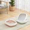 Small Green Covered Cat Litter Box with Scoop