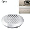 10pcs Bevel Surface 53mm Cabinet Round Air Vent Stainless Steel Louvered Grille Cover Vents with Little Holes