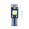 10 in 1 Car T5 0.2W DC12V Instrument Panel LED Decorative Light(White Light)