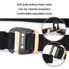 AWMN Men Casual Woven Stretch Sports Hook Buckle Belt, Length: 120cm(Black)
