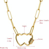 Love Heart Pendant Necklace With Micro Inlaid Colored Zircon(Heart-shaped)