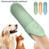 Silicone Pet Finger Toothbrush - Green - Cats & Dogs