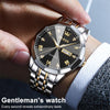 OLEVS 9931 Men Luminous Waterproof Quartz Watch(Black + Gold)