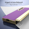 For Samsung Galaxy Z Fold4 Integrated AG Frosted Vacuum Plating Phone Case(Purple)