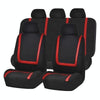 Universal Car Seat Cover Polyester Fabric Automobile Seat Covers Car Seat Cover Vehicle Seat Protector Interior Accessories 9pcs Set Red