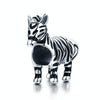 S925 Sterling Silver Cute Zebra Beads DIY Bracelet Necklace Accessories
