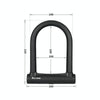 WEST BIKING Extra Large U-Shaped Bicycle Key Anti-Theft Lock(Black)