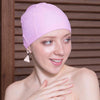 Adult Waterproof PU Coating Stretchy Swimming Cap Keep Long Hair Dry Ear Protection Swim Cap (Baby Blue)