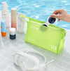 Portable Waterproof PVC Toiletry Bag Cosmetic Storage Bag Travel Clutch(Light Green)