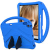 For iPad 10.2 2021 / 2020 / 2019 EVA Flat Anti Falling Protective Case Shell with Holder(Blue)