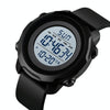Skmei 1540 Fashion Outdoor Sports Large Dial Student Watch Multi Function Waterproof Mens Electronic Watch(Black White)