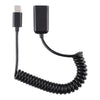 USB-C / Type-C Male to USB Female Laptop Spring Charging Cable