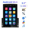 9.7 inch Vertical Screen HD 2.5D Glass Car MP5 Player Android Navigation All-in-one Machine, Specification:Standard+8 Lights Camera