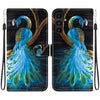For Samsung Galaxy A15 Crystal Texture Colored Drawing Leather Phone Case(Peacock)